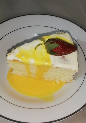 صورة لوصفة كيكة الزعفران بأسهل طريقة 🍰🤫