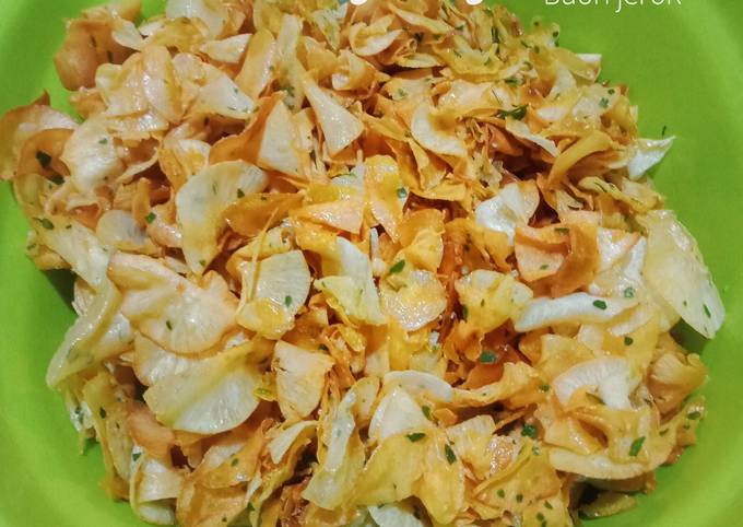 Resep Keripik Singkong Bumbu Tabur Daun Jeruk Oleh Mamaraffiyya Cookpad