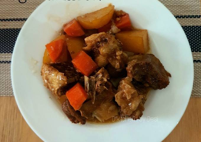 Cara Gampang Membuat Galbi jjim/iga masak ala korea Anti Gagal