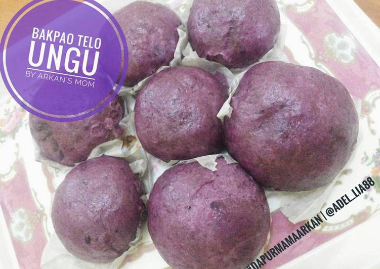 Resep Bakpao ubi ungu empuk dan berlemak Anti Gagal