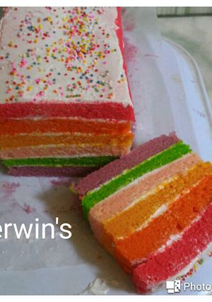 Foto resep Rainbow cake super lembut