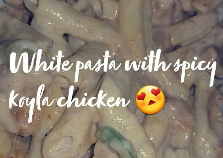 Steps to Prepare Perfect White Pasta with Spicy Koila Chicken #EidKayPakwan