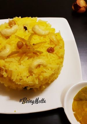 A picture of Orange Pulao.
