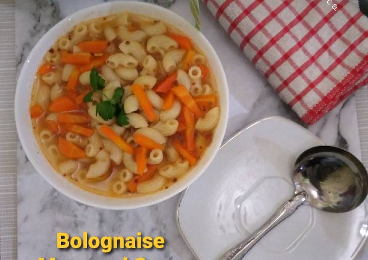 Bagaimana mengolah Bolognaise Macaroni Soup Anti Gagal
