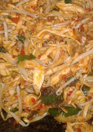 Foto resep Ayam suwir toge kriuk