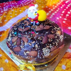 A picture of Plum Cake Eggless Without Alcohol.