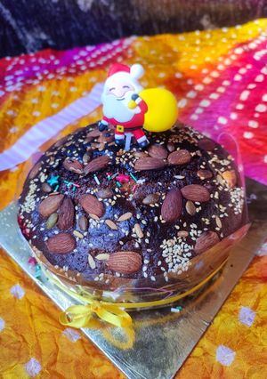 A picture of Plum Cake Eggless Without Alcohol.