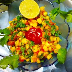 A picture of Crispy and tangi sweet corn chat.