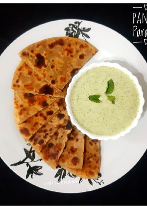 A picture of Stuffed Paneer / Cottage Cheese Paratha.