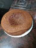 Bizcocho de turrón de coco, nata y naranja