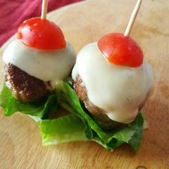 A picture of Low Carb Cheesy Ranch Burger Bites.