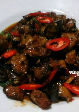 Foto resep Krengsengan hati ampela pedas