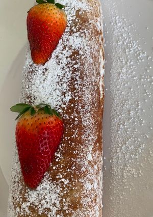 Una foto de Brazo de reina (con ponque de banano)