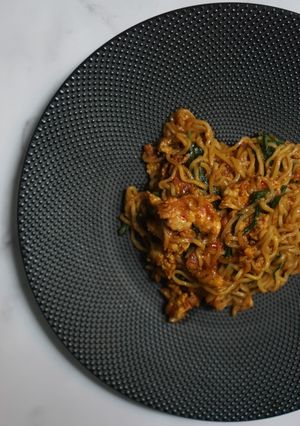 Foto resep Indomie Kangkung Belacan