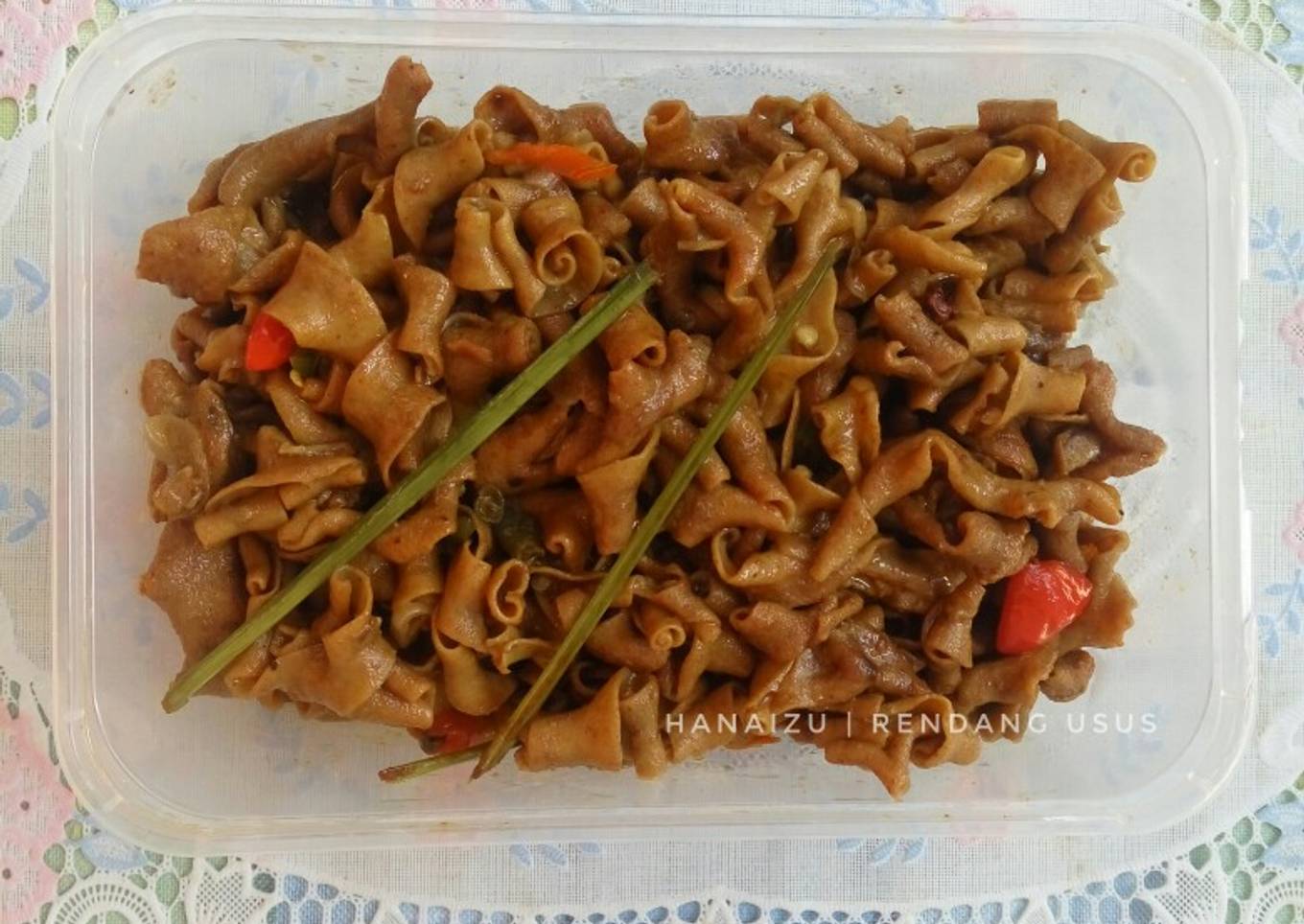 Rendang Usus Bumbu Jadi + Bumbu Cemplung (Keto Friendly)