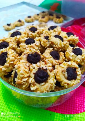 Foto resep Peanut Choco Thumbprint cookies
