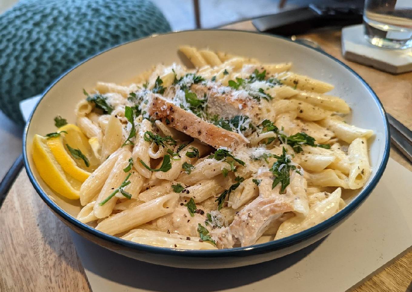 Creamy lemon chicken pasta