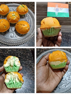 மூவர்ண கப் கேக் 🇮🇳🇮🇳🇮🇳🇮🇳🇮🇳(Moovarna cupcake recipe in tamil) செய்முறை முக்கிய புகைப்படம்