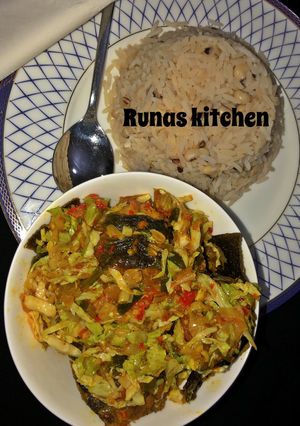 A picture of Stylish wake da shinkafa Recipe By RuNas Kitchen.