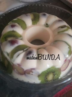 Foto resep Puding buah full cream
