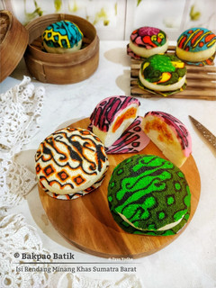Foto resep Bakpao Batik Isi Rendang Khas Minang