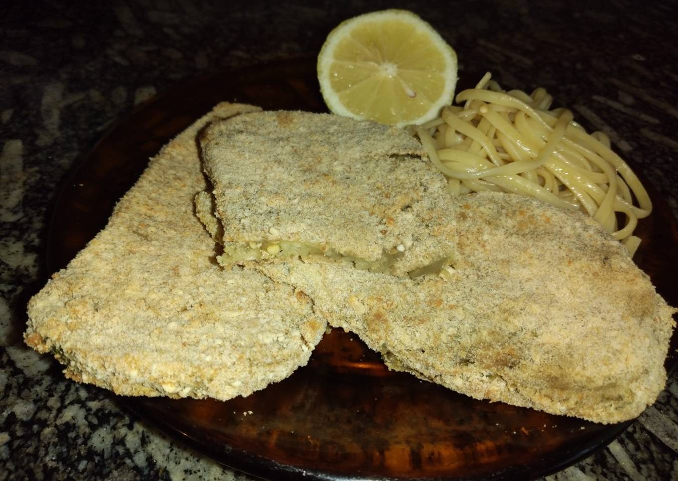 Milanesas de berenjena al horno. Muy suaves y ricas😋😋