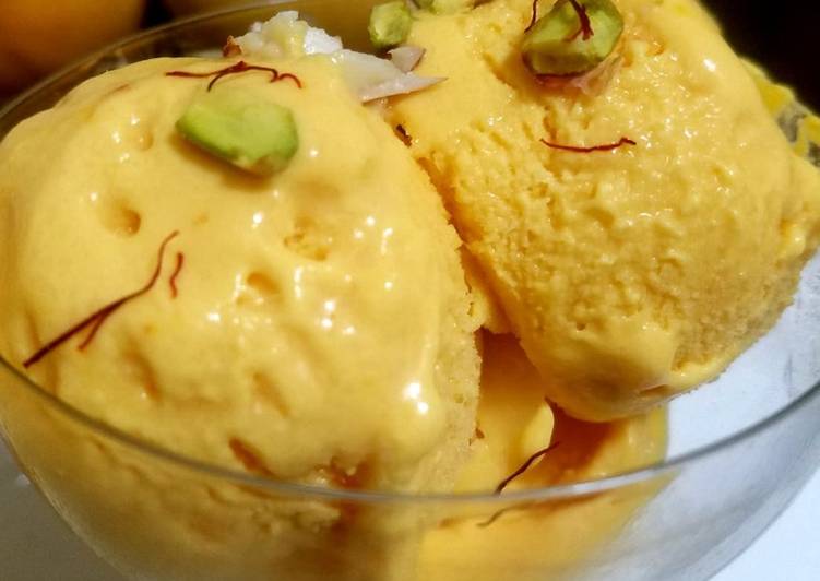 Recipe of Homemade Alphonso Mango Ice cream