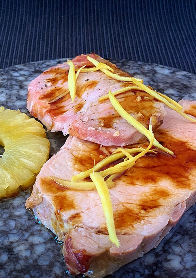 Una foto de Lomo de cerdo asado con salsa agridulce