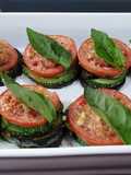 Torre de verduras grilladas