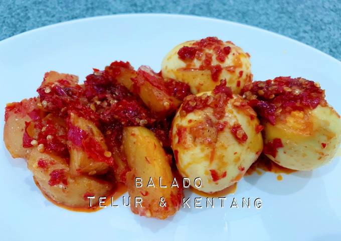 Resep: BALADO TELUR &amp; KENTANG 🤍 Ekonomis Untuk Dijual