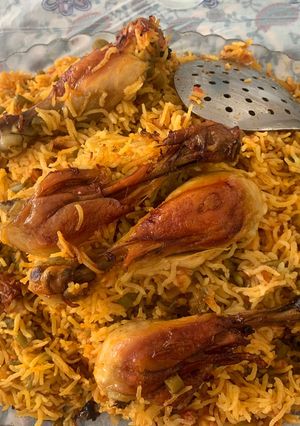 عکسی از دستور استانبولی با ته انداز مرغ