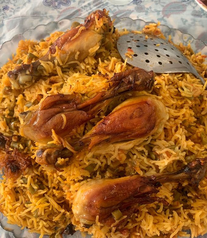 استامبولی پلو با مرغ و ادویه