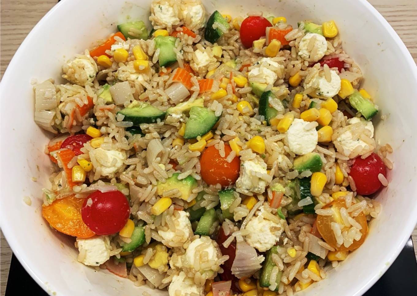 Recipe of Perfect Salade de riz complet