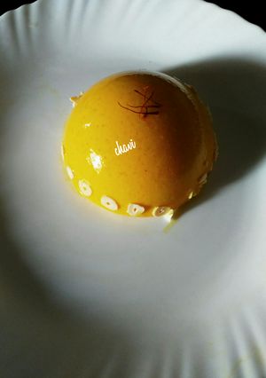 A picture of Eggless mango mousse.