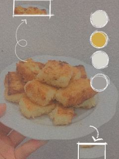 Hình của món Bánh sữa tươi chiên.