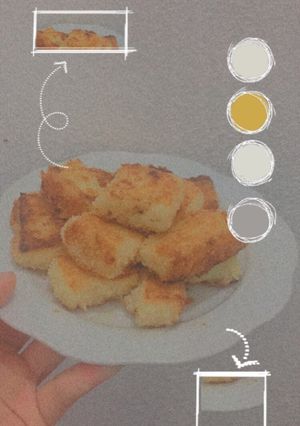 Hình của món Bánh sữa tươi chiên.