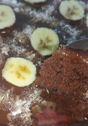 صورة لوصفة كيك منعش بالشوكولاتة والموز 🍫🍌