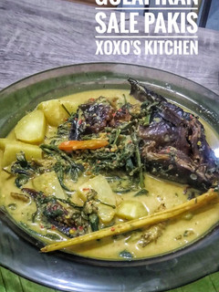 Foto resep Gulai ikan sale asap sayur pakis