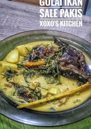 Foto resep Gulai ikan sale asap sayur pakis