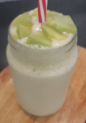 รูปของ แตงไทยปั่นกะทินมสด Musk Melon Smoothie 🥤