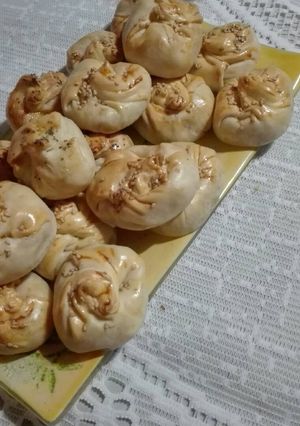 Una foto de Knishes de papa