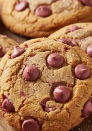 Una foto de Galletas con Chips de Chocolate Ruby Rosa y Morena por el Azúcar Moreno