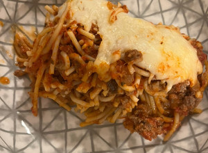 A picture of Baked Spaghetti.