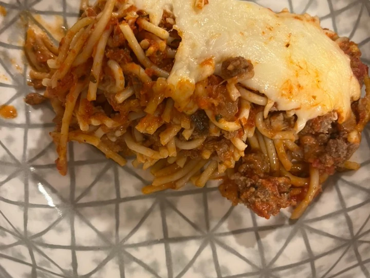 Recipe Baked Spaghetti which So Delicious