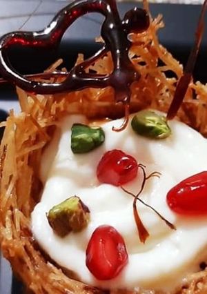A picture of Vermicelli Cup with Kesar Pista Shrikhand.