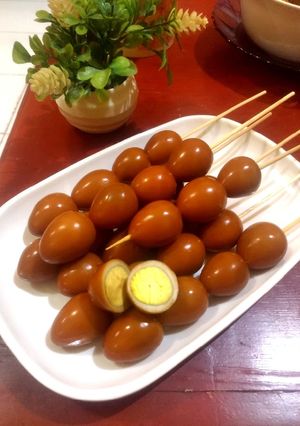 Foto resep 295. Sate Telur Puyuh Angkringan