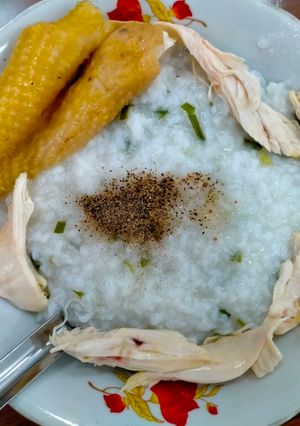 Hình của món Cháo gà, miến gà.