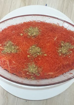 صورة لوصفة كنافة بالقشطة