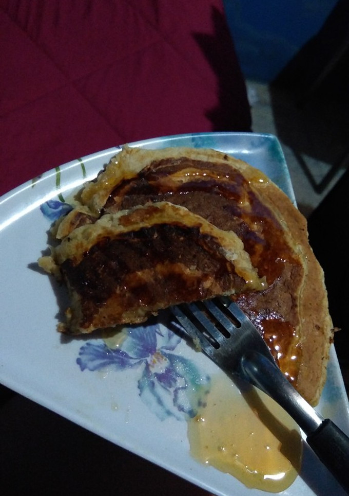 Una foto de Hot cakes saludables de banana y miel