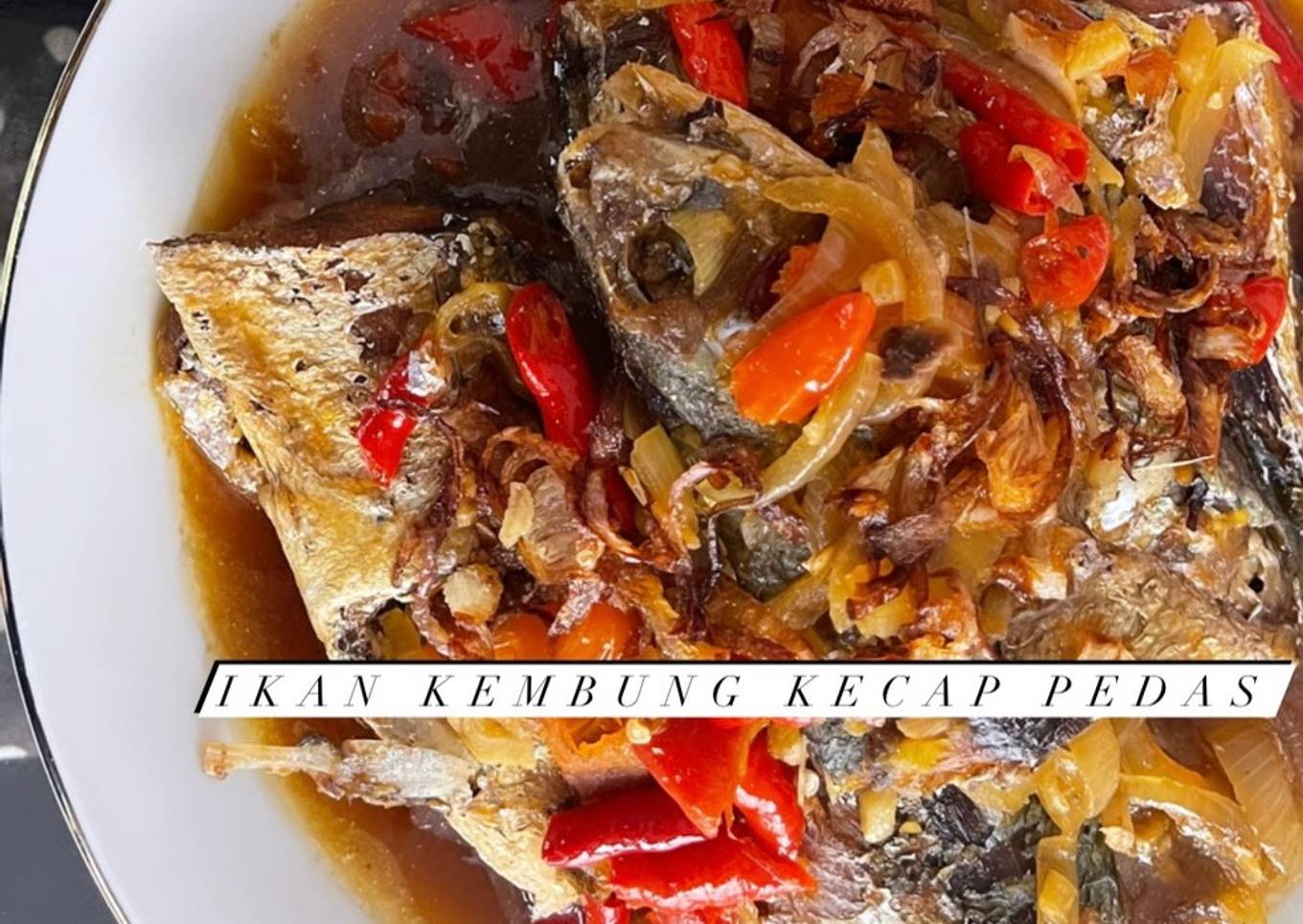 Ikan kembung kecap pedas